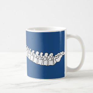 Menschliche Dornwirbel-Anatomieillustration Kaffeetasse