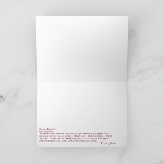 Menschliche Dynamikgrußkarten Karte (Innenseite)