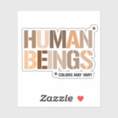 MENSCHLICHE EINRICHTUNGEN: Farben können variieren Aufkleber (Blatt)