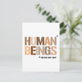 MENSCHLICHE EINRICHTUNGEN: Farben können variieren Postkarte (Stehend Vorderseite)