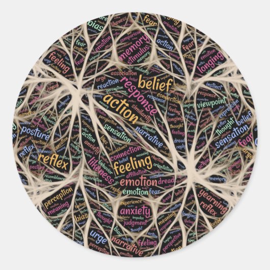 Menschliche Erfahrung Inspiration Word Art Runder Aufkleber (Vorderseite)