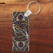 Menschliche Erfahrung Inspiration Word Art Schlüsselanhänger (Rückseite)