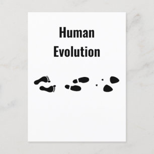 Menschliche Evolution Barefoot zu Heelsen Postkarte
