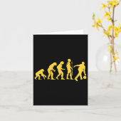 Menschliche Evolution Bowling Funny Bowler Männer Karte (Gelbe Blume)