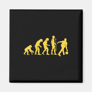 Menschliche Evolution Bowling Funny Bowler Männer  Magnet