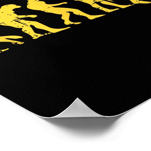 Menschliche Evolution Bowling Funny Bowler Männer Poster (Ecke)