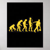 Menschliche Evolution Bowling Funny Bowler Männer Poster (Vorne)
