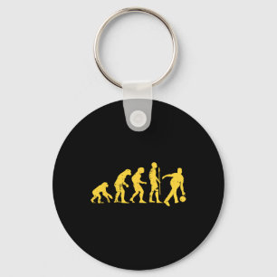 Menschliche Evolution Bowling Funny Bowler Männer Schlüsselanhänger
