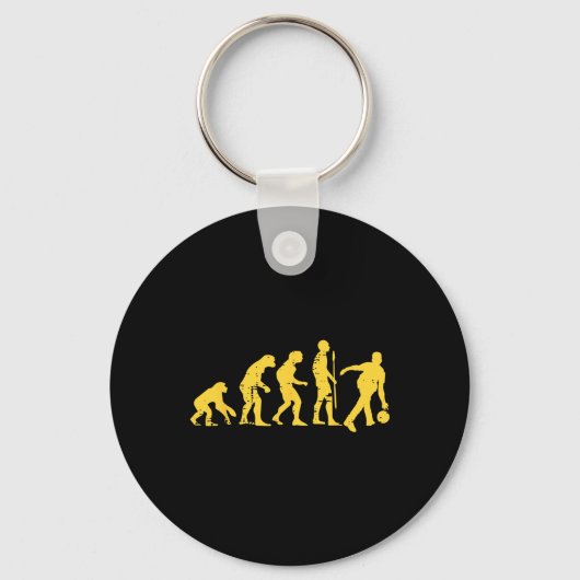 Menschliche Evolution Bowling Funny Bowler Männer Schlüsselanhänger (Vorderseite)