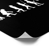 Menschliche Evolution Bysketbyll Poster (Ecke)