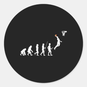 Menschliche Evolution Bysketbyll Runder Aufkleber