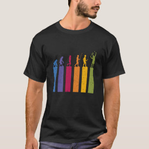 Menschliche Evolution des Tennis Players Vintag Re T-Shirt