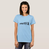 Menschliche Evolution: Flöten-moderner T - Shirt (Vorne ganz)