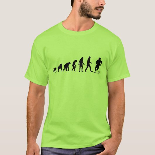 Menschliche Evolution: Fußball-Spieler T-Shirt (Vorderseite)