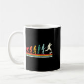 Menschliche Evolution Fußball Sport Vintage Foo Kaffeetasse (Links)