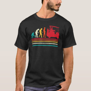 Menschliche Evolution Golfwagen Golfen Golfer Männ T-Shirt