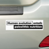 Menschliche Evolution hat paläolithische Nahrung Autoaufkleber (Auf Auto)