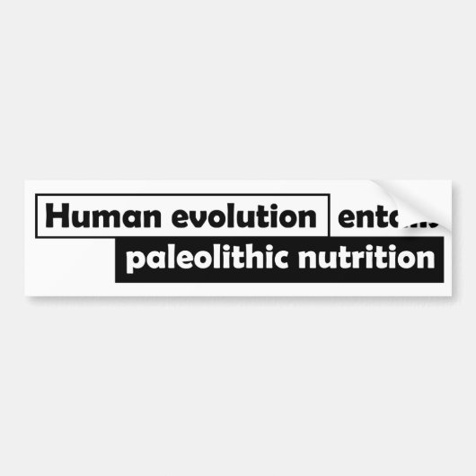 Menschliche Evolution hat paläolithische Nahrung Autoaufkleber (Vorne)