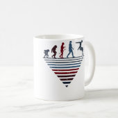 Menschliche Evolution - Spieler Vintage Parkour Kaffeetasse (VorderseiteRechts)