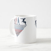 Menschliche Evolution - Spieler Vintage Parkour Kaffeetasse (Vorderseite Links)
