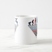 Menschliche Evolution - Spieler Vintage Parkour Kaffeetasse (Mittel)