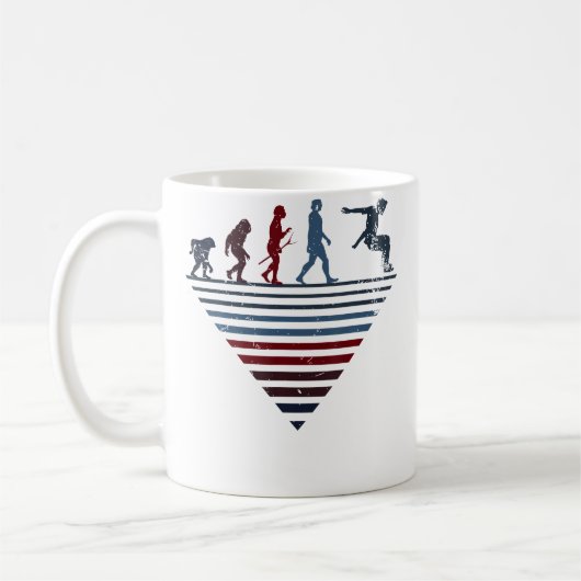 Menschliche Evolution - Spieler Vintage Parkour Kaffeetasse (Links)