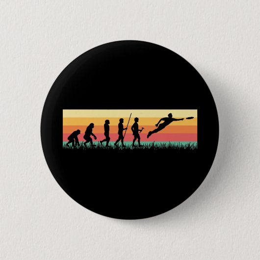 Menschliche Evolution Ultimate Disc Golf Sport Vin Button (Vorderseite)