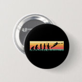 Menschliche Evolution Ultimate Disc Golf Sport Vin Button (Vorne & Hinten)