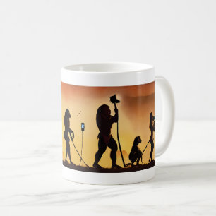 Menschliche Evolution von Cavewoman bis Tasse D