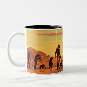 Menschliche Evolution von Cavewoman bis Tasse D