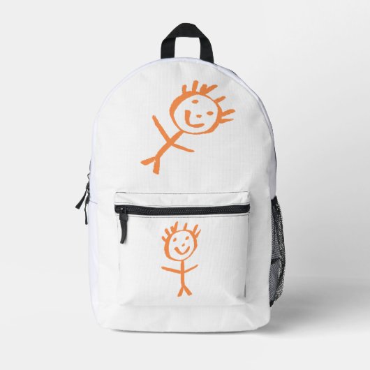 menschliche Figur Bedruckter Rucksack (Vorderseite)