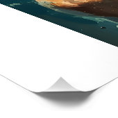 Menschliche Figur in der Malkunst des Wasseröls Poster (Ecke)