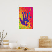 Menschliche Hand Modernes Protestdruckposter Poster (Küche)