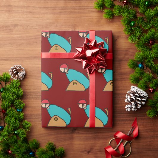 Menschliche Kanonenkugel Geschenkpapier (Feiertagsgeschenk)