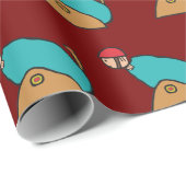 Menschliche Kanonenkugel Geschenkpapier (Rolleneckpunkt)