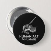 Menschliche Kunst für Menschen Button (Vorne & Hinten)