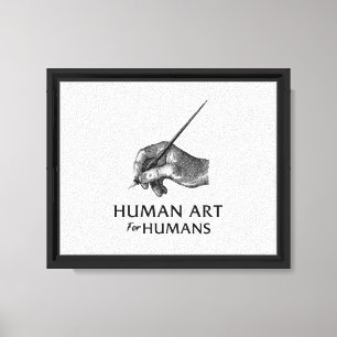 Menschliche Kunst für Menschen Leinwanddruck
