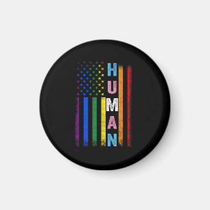 Menschliche LGBT-amerikanische Flagge LGBTQ Regenb Magnet