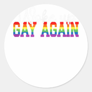 Menschliche LGBT-Flagge Gay Month Wachte wieder al Runder Aufkleber