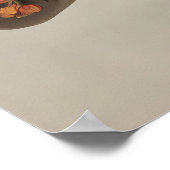 Menschliche Lungen mit Blumenmuster, Anatomie Boho Poster (Ecke)