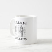 Menschliche Muskeln und Anatomie Kaffeetasse (Vorderseite Links)