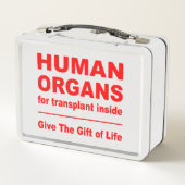 Menschliche Organe für Transplantation Metall Brotdose (Rückseite)
