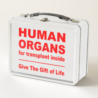 Menschliche Organe für Transplantation Metall Brotdose
