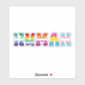 Menschliche Regenbogenflaggen Aufkleber (Blatt)