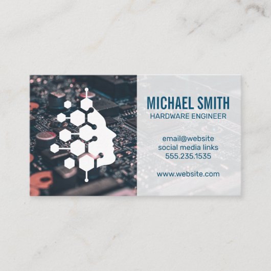 Menschliche Technologie-Intelligenz | Schalttafel Visitenkarte (Vorderseite)