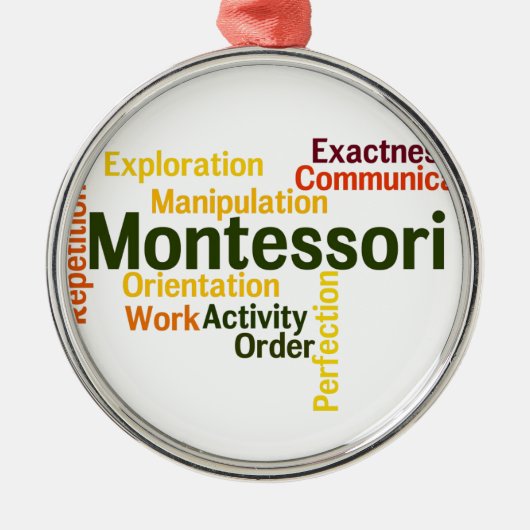 Menschliche Tendenz-Wort-Kunst-Version 1 Silbernes Ornament (Vorne)