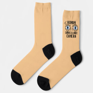 Menschliche Überwachungskamera Trockener Humor Socken
