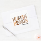 Menschliche Wesen - Farben können variieren Quadratischer Aufkleber (Umschlag)