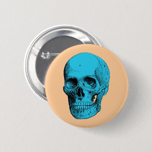 Menschlicher Anatomie-Schädel Button (Vorne & Hinten)