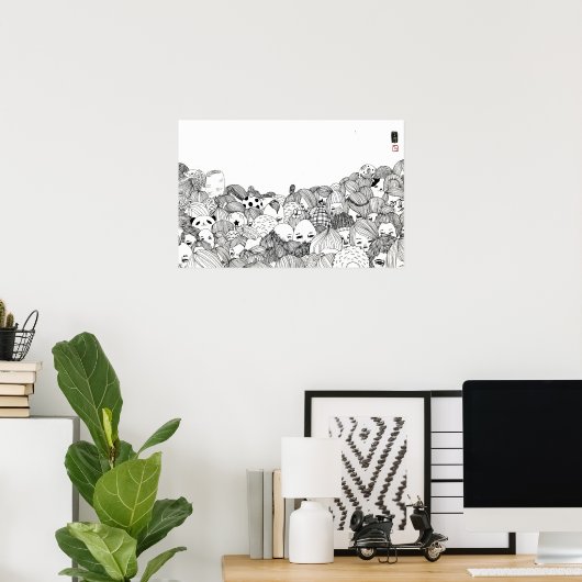 Menschlicher Dschungel Poster (Heimbüro)